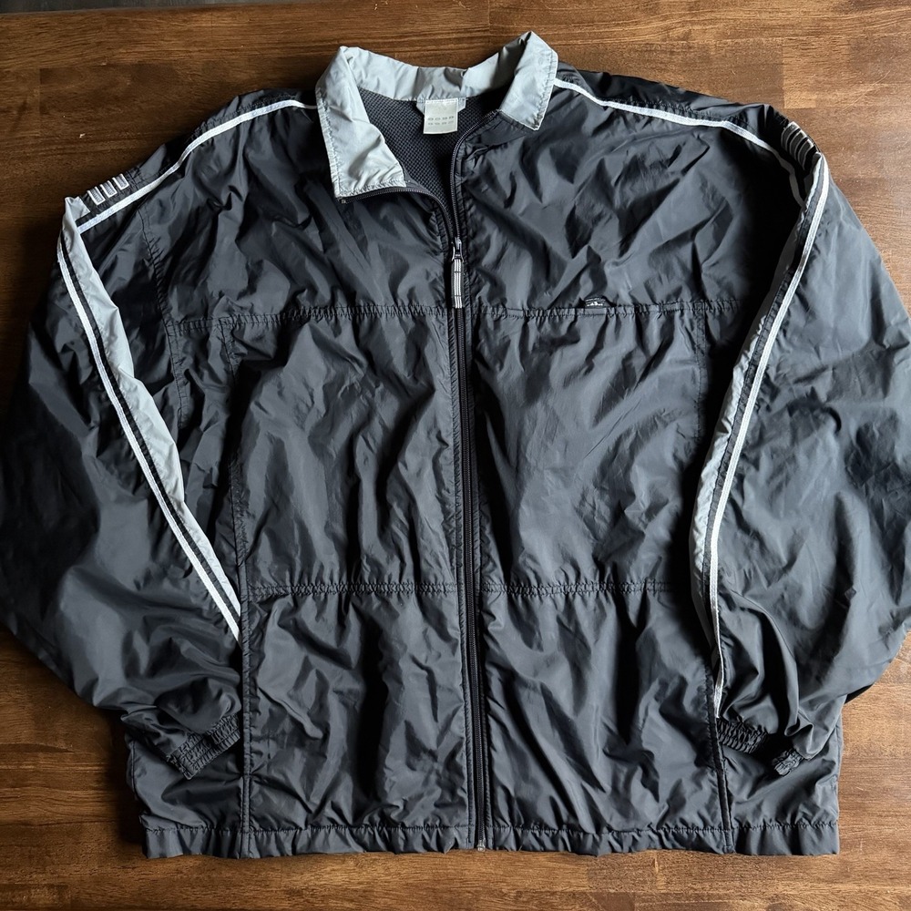 Vintage Adidas Windbreaker Mens XL Waterproof Jacket Sports Track Zip Up